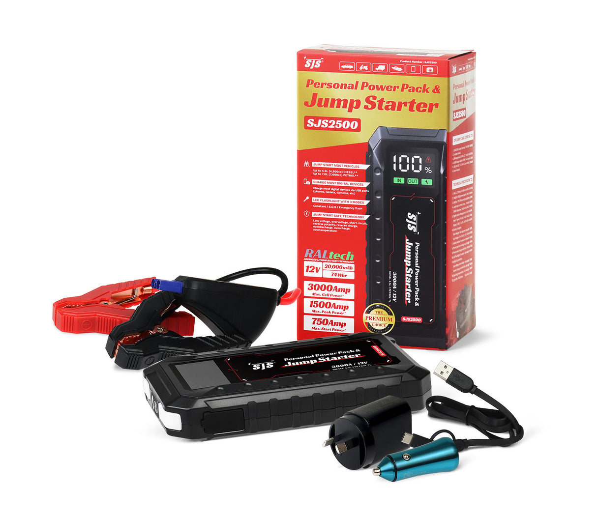 Personal Power Pack & Jump Starter 3000AMP SJS2500 - SJS | Universal Auto Spares