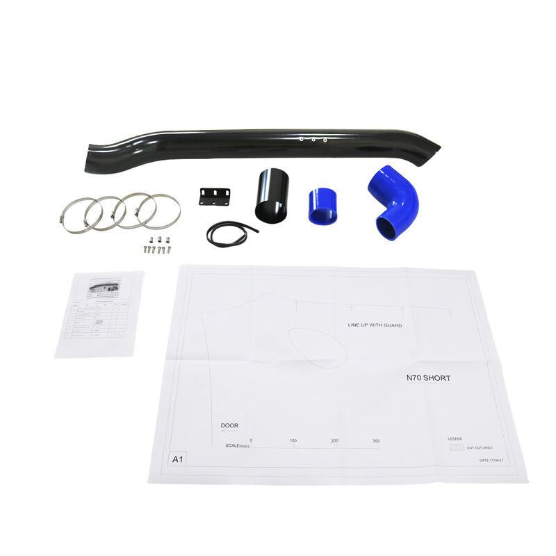 4" Stainless Snorkel Kit Fit For Toyota Hilux N70 2005-2015 Air Intake 4WD Black SNOK-TA011 - Machter