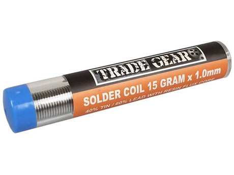 Solder Coil 15 Gram x 1.0mm 40% TIN/60% Lead Resin Flux Core - Trade Gear | Universal Auto Spares