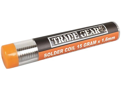 Solder Coil 15 Gram x 1.6mm 40% TIN/60% Lead Resin Flux Core - Trade Gear | Universal Auto Spares