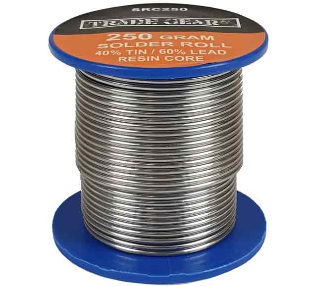 Solder Coil 250g 1.6mm 40% Tin / 60% Lead Resin Flux Core - Trade Gear