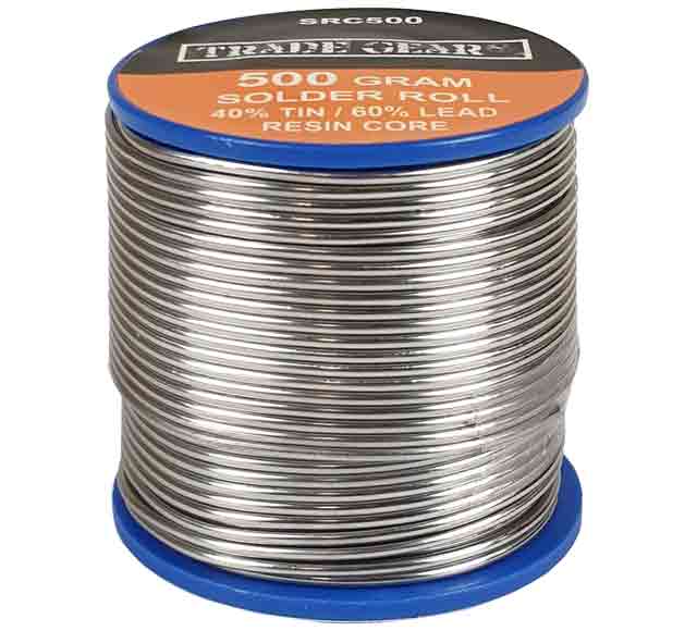 Solder Coil 500g 1.6mm 40% Tin / 60% Lead Resin Flux Core - Trade Gear