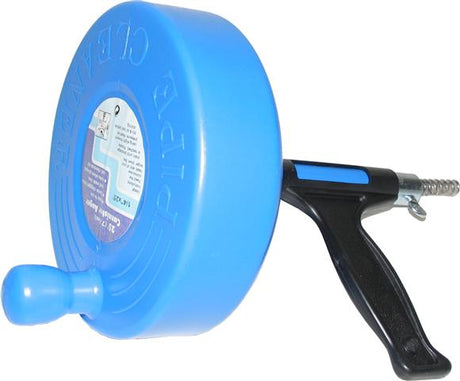 Sink & Drain 1/4" X 25ft Snake Auger Cleaner 25Ltr In Plastic Case - Tool King