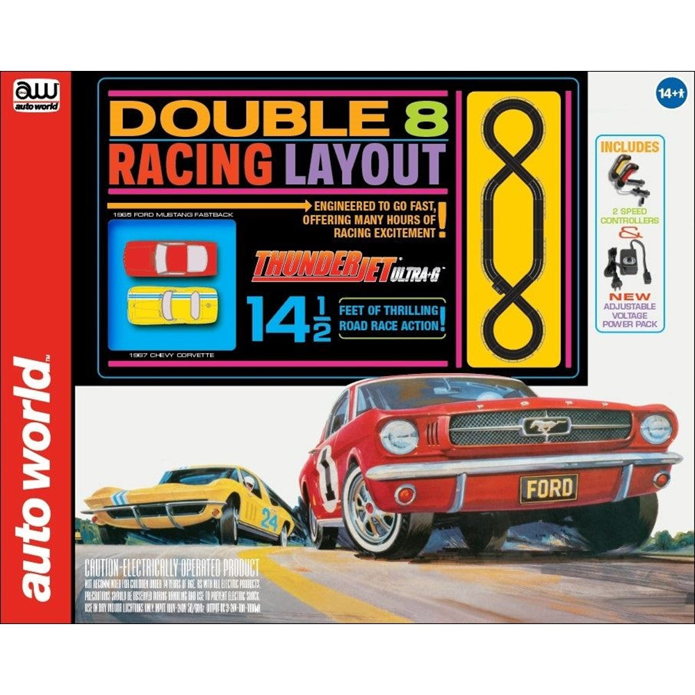 Double 8 Slot Car Race Set 1:64 Scale Collectible - Diecast Models