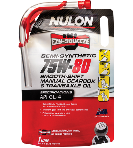 Semi Synthetic 75W-80 Smooth Shift Manual and Transaxle Oil - Nulon 1L