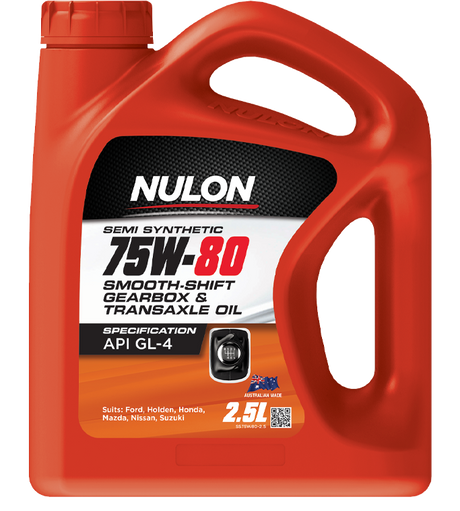 Semi Synthetic 75W-80 Smooth Shift Manual and Transaxle Oil 2.5L - Nulon | Universal Auto Spares