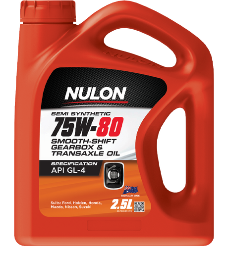 Semi Synthetic 75W-80 Smooth Shift Manual and Transaxle Oil 2.5L - Nulon