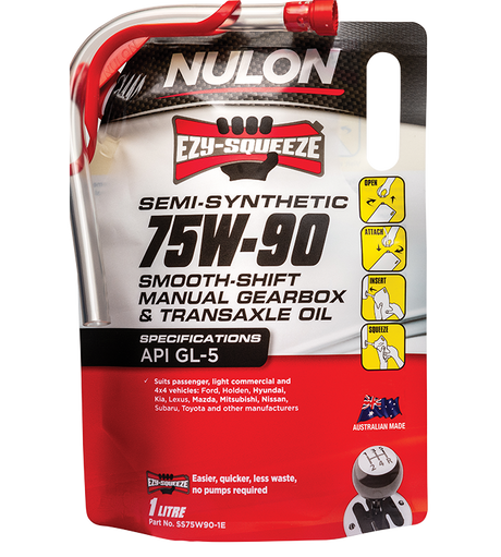 Semi Synthetic 75W-90 Smooth Shift Manual Gearbox & Transaxle Oil - Nulon | Universal Auto Spares