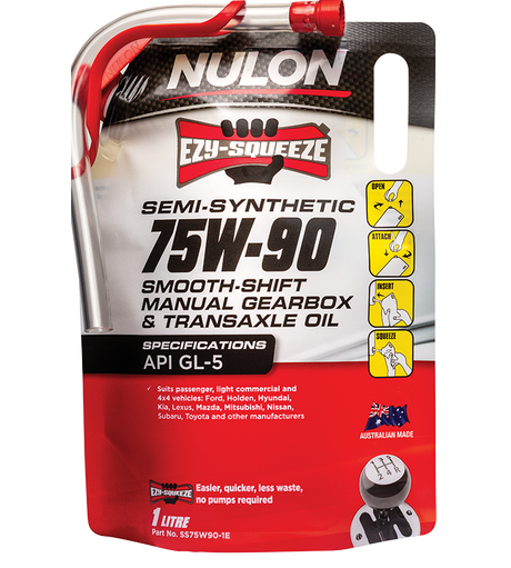 Semi Synthetic 75W-90 Smooth Shift Manual Gearbox & Transaxle Oil - Nulon 1L