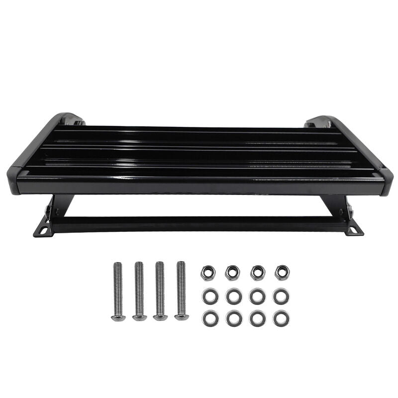 Single Caravan Step With Screws Kit Aluminium Black Pull Out Folding 550mm Fit For RV STEP-002 - Machter
