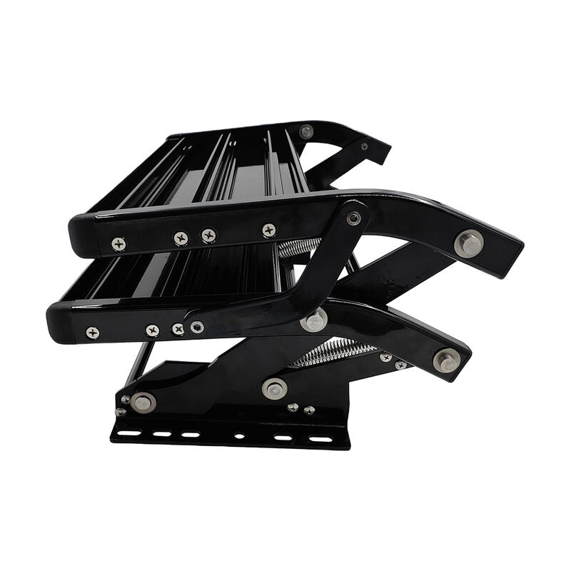 Double Caravan Step With Screws Kit Aluminum Black Pull Out Folding Fit For RV Camper Trailer STEP-003 - Machter