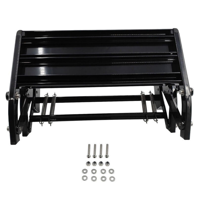 Double Caravan Step With Screws Kit Aluminum Black Pull Out Folding Fit For RV Camper Trailer STEP-003 - Machter