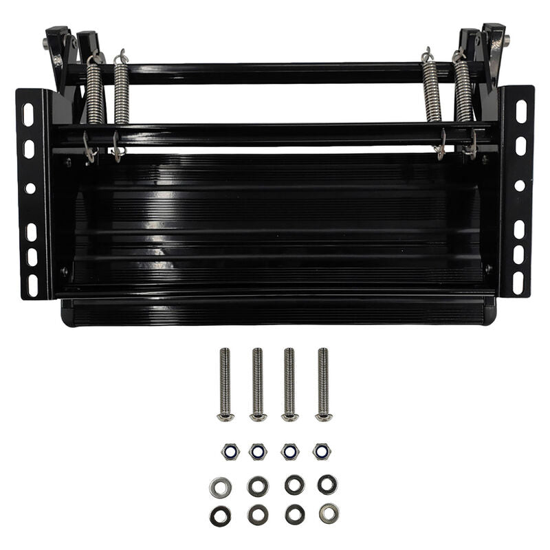 Double Caravan Step With Screws Kit Aluminum Black Pull Out Folding Fit For RV Camper Trailer STEP-003 - Machter