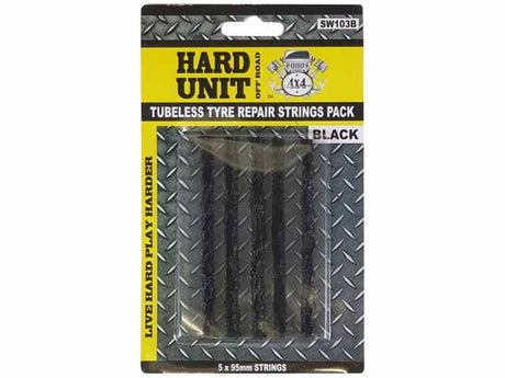 Tyre Strings 4" Black Set Of 5 - HARD UNIT