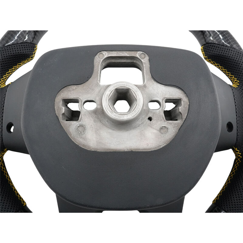 Steering Wheel Leather + Carbon Fibre Yellow Line Fit For Ford Ranger PX2 PX3 Everest UA SWHEEL-FD001 - Machter