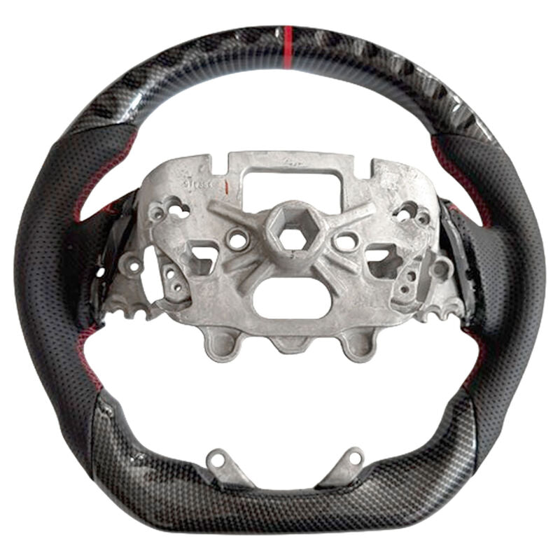 Carbon Fiber Steering Wheel Red Strip Fit For Ford Ranger Raptor RA 05/2022-2025 SWHEEL-FD002 - Machter
