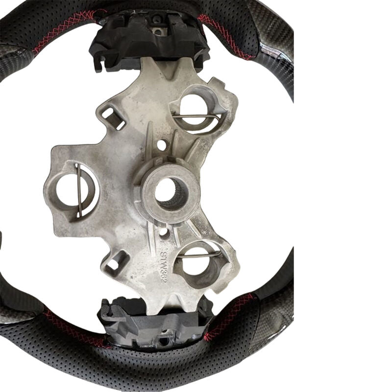 Carbon Fiber Steering Wheel Red Strip Fit For Isuzu D-Max RG 3.0L Diesel 07/2020-2024 SWHEEL-IS002 - Machter