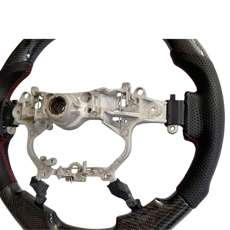 Carbon Fiber Steering Wheel Red Strip Fit For Toyota LandCruiser 200 Series VDJ200 URJ202 2016-2021 SWHEEL-TA001 - Machter