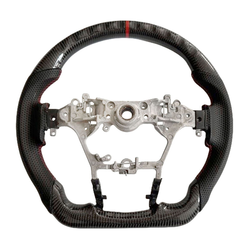 Carbon Fiber Steering Wheel Red Strip Fit For Toyota Hilux Revo SR N80 2015-2022 SWHEEL-TA002 - Machter