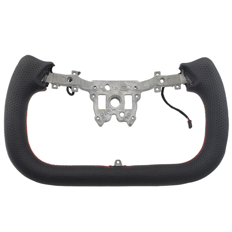 Carbon Fiber Yoke Steering Wheel Red Strip Fit For Tesla Model 3 Highland 2023-2025 SWHEEL-TSL001 - Machter