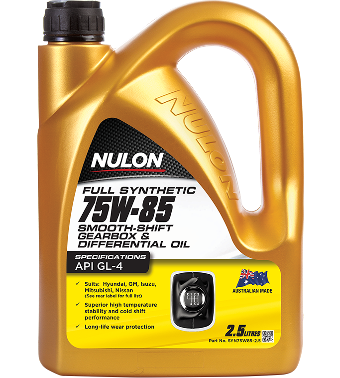 Full Synthetic 75W-85 Manual Gearbox and Transaxle Oil - Nulon 2.5L