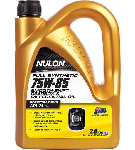 Full Synthetic 75W-85 Manual Gearbox and Transaxle Oil - Nulon | Universal Auto Spares
