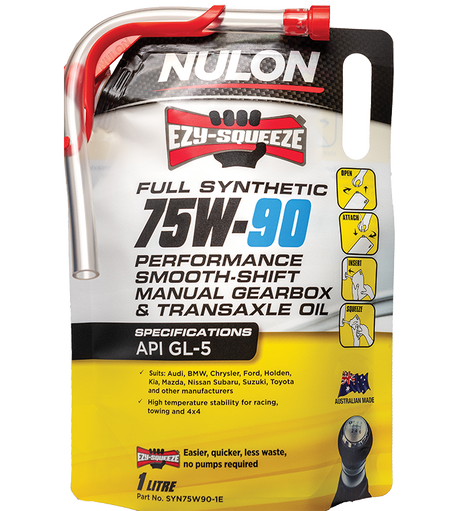 Full Synthetic 75W-90 Performance Manual, Transaxle Oil - Nulon | Universal Auto Spares