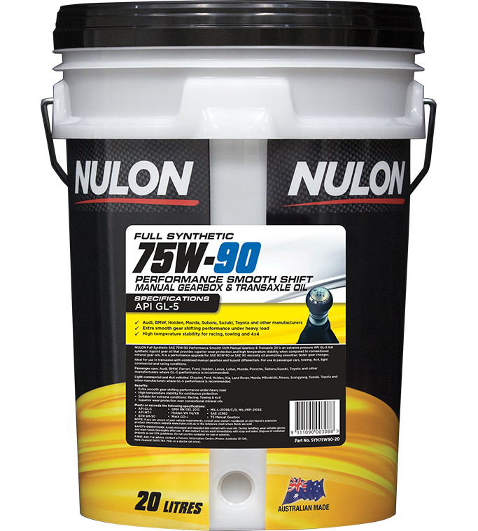 Full Synthetic 75W-90 Performance Manual, Transaxle Oil - Nulon | Universal Auto Spares