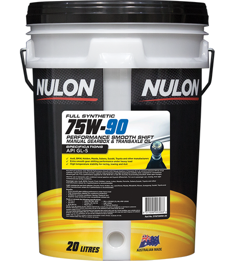 Full Synthetic 75W-90 Performance Manual, Transaxle Oil - Nulon 20L