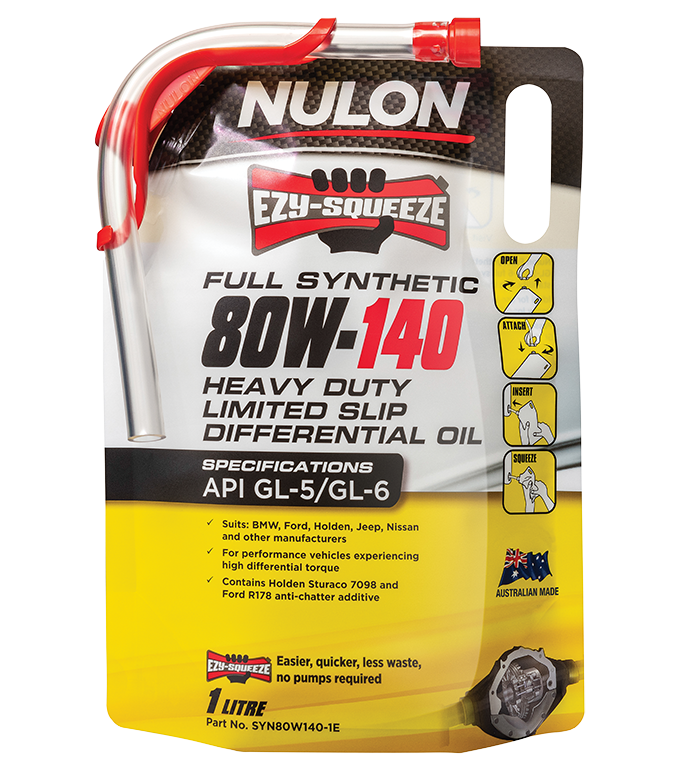 Full Synthetic 80W-140 Heavy Duty Limited Slip Differential Oil - Nulon 1L