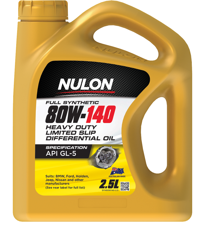 Full Synthetic 80W-140 Heavy Duty Limited Slip Differential Oil 2.5L - Nulon