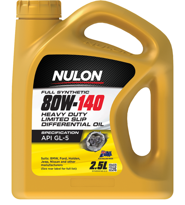 Full Synthetic 80W-140 Heavy Duty Limited Slip Differential Oil 2.5L - Nulon