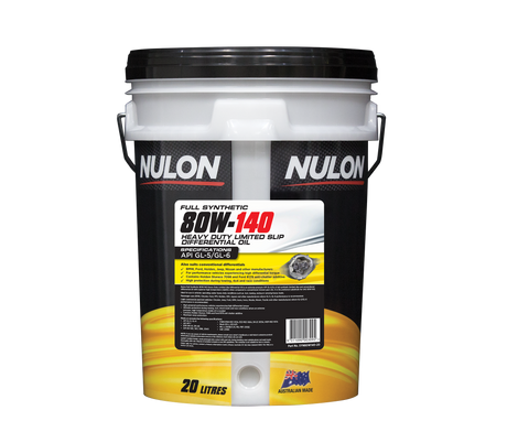 Full Synthetic 80W-140 Heavy Duty Limited Slip Differential Oil - Nulon 20L
