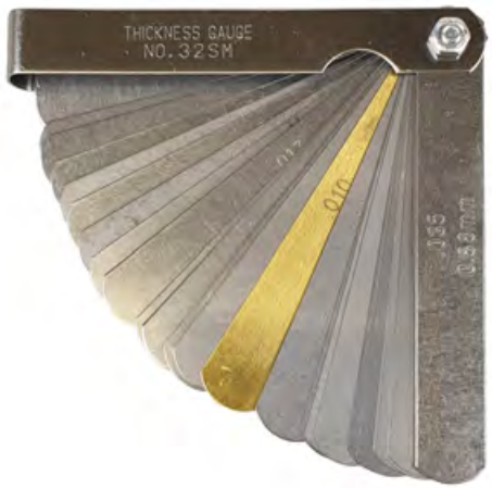 Feeler Gauge 32 Blade Metric & SAE Brass Blade - Tool King | Universal Auto Spares