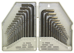 30 Piece Hex Key Set Metric & SAE Chrome Vanadium Steel - Tool King