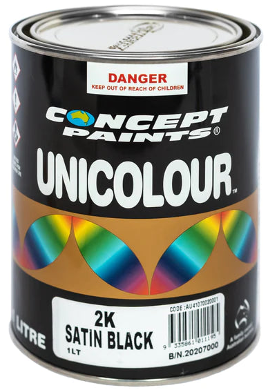 2K Satin Black 1L - Concept Paints