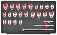 25 Piece Crowfoot Flare Nut Spanner Set - PKTool