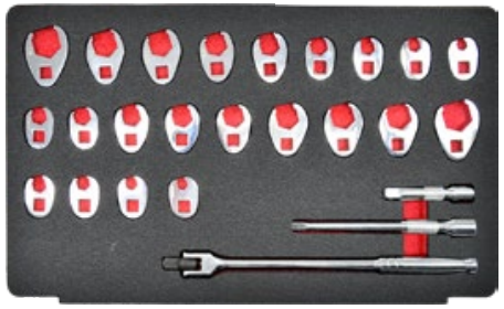 25 Piece Crowfoot Flare Nut Spanner Set - PKTool
