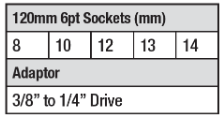 6pc Long Reach Deep Sockets - PKTool | Universal Auto Spares