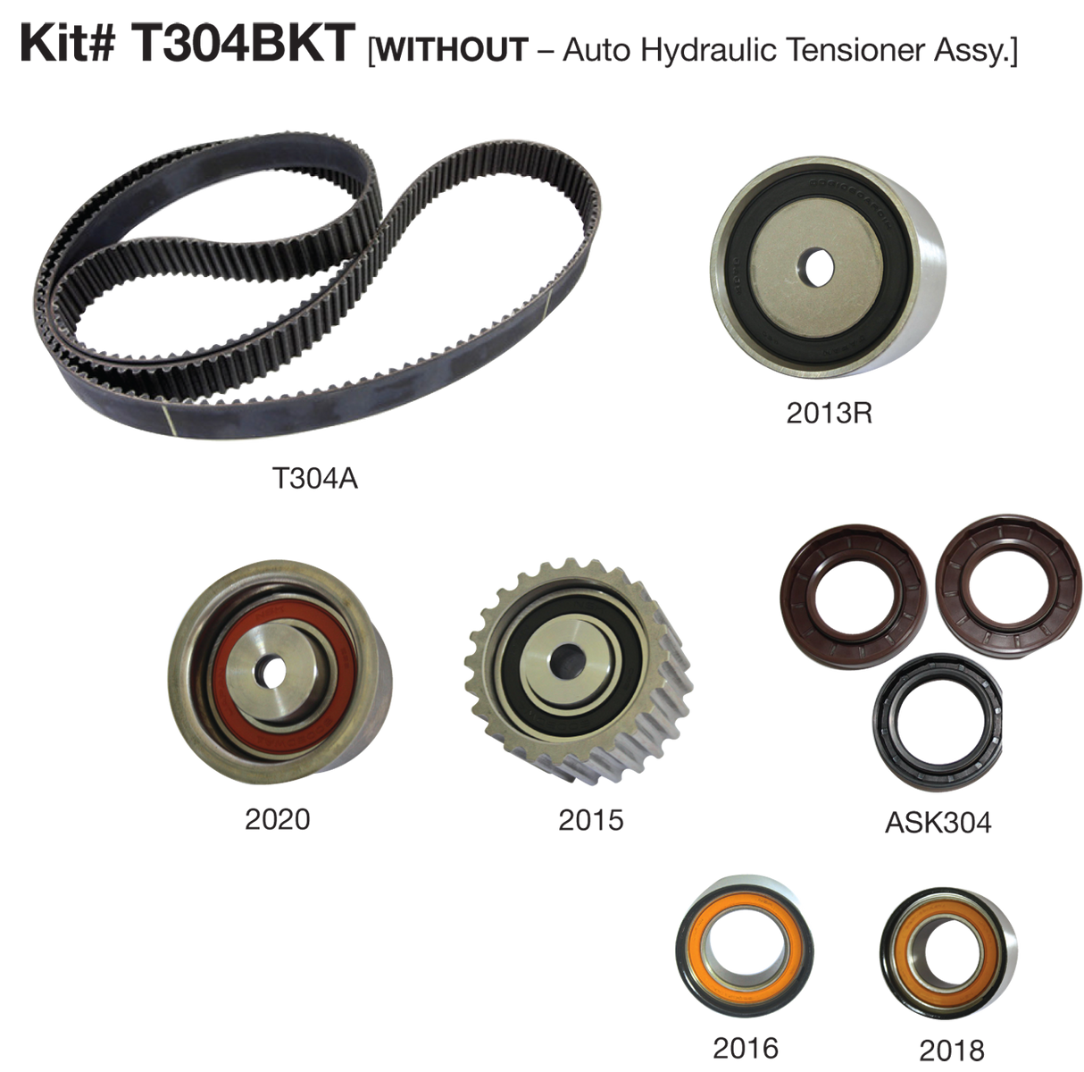 Subaru SOHC 8/98> Timing Belt Kit T304BKT - Austral | Universal Auto Spares