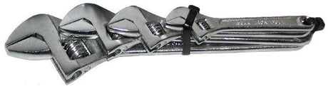 Adjustable Wrench 4 Piece Set 6", 8", 10" & 12" - Tool King