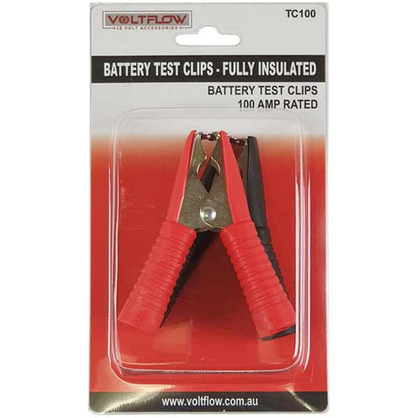 Testing/Crocodile Clips 100 AMP Insulated 2 Pieces - VoltFlow