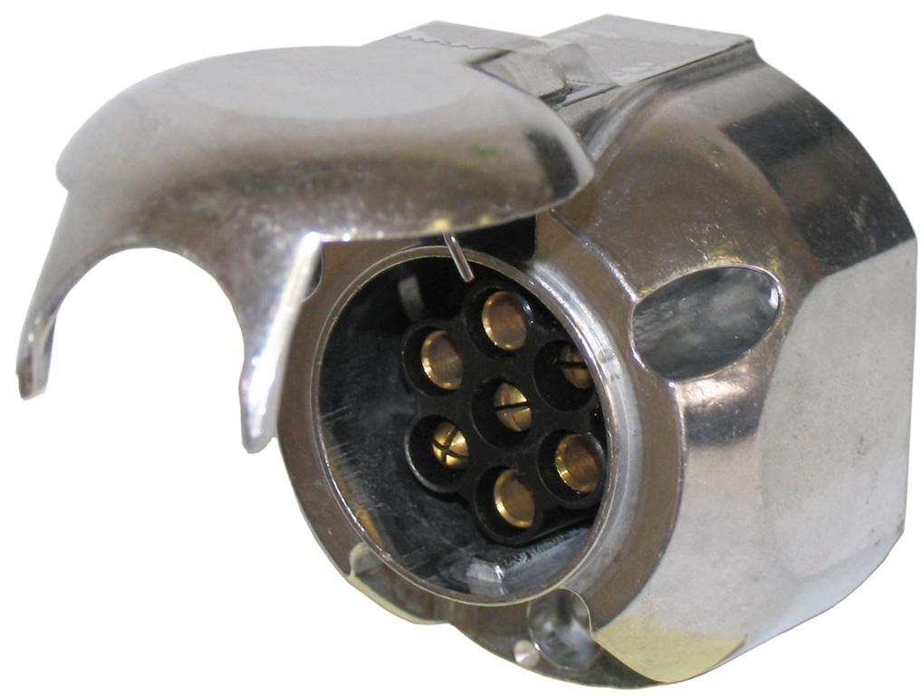 Trailer Connector Round Metal Female Socket 7 Pin - AUTOKING