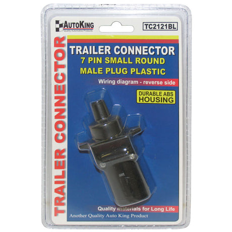 Trailer Connector Small Plastic Male Plug 7 Pin ABS Housing - AUTOKING
