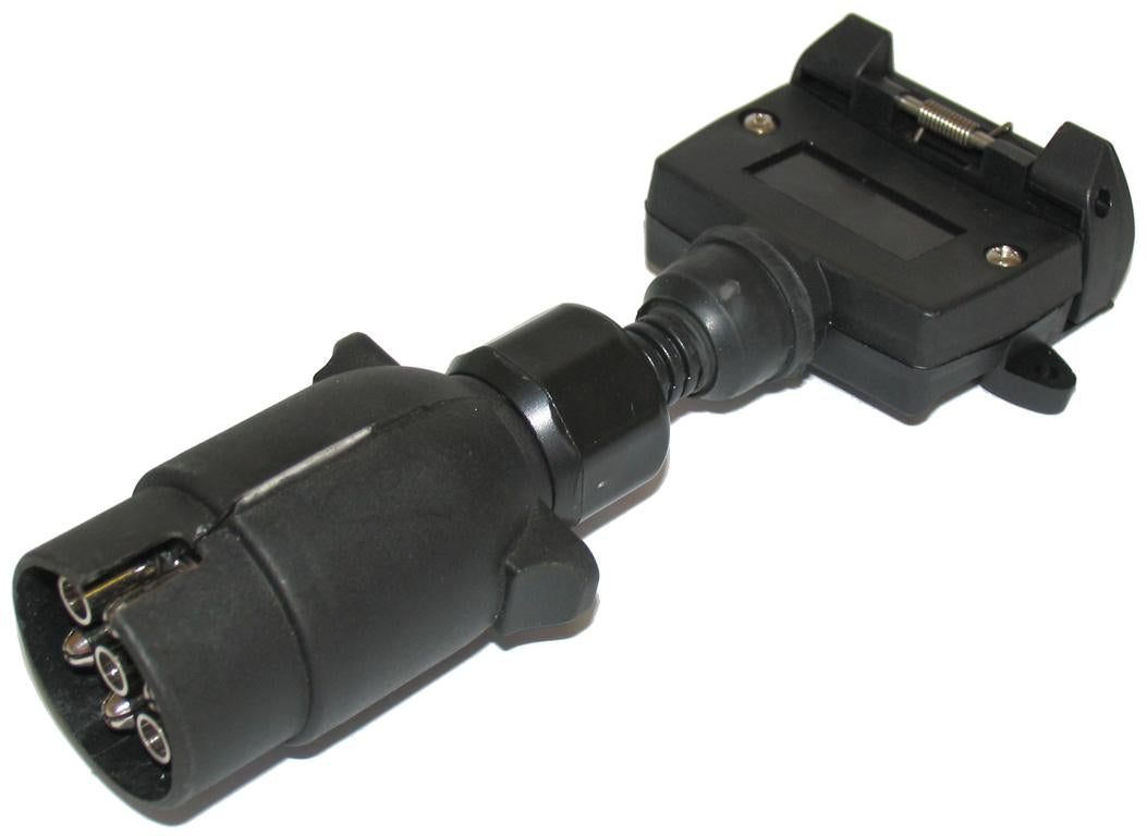 Trailer Connector Round Plug & Socket 7 Pin ABS Housing - AUTOKING