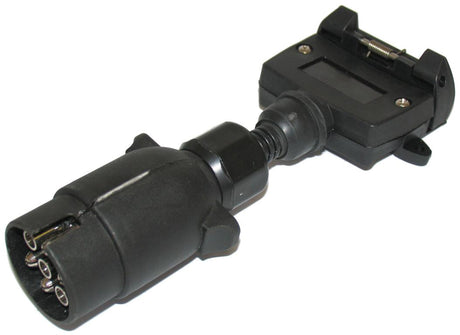 Trailer Connector Round Plug & Socket 7 Pin ABS Housing - AUTOKING