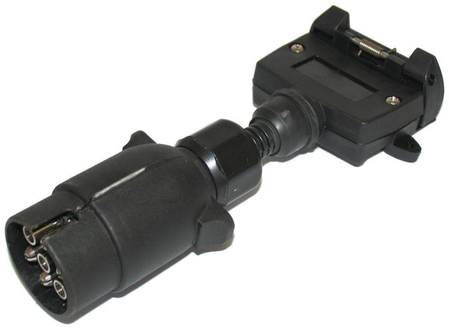 Trailer Connector Round Plug & Socket 7 Pin ABS Housing - AUTOKING