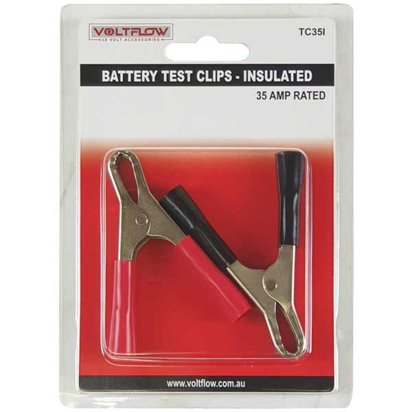 Testing/Charging Clips 35 AMP Insulated - VoltFlow