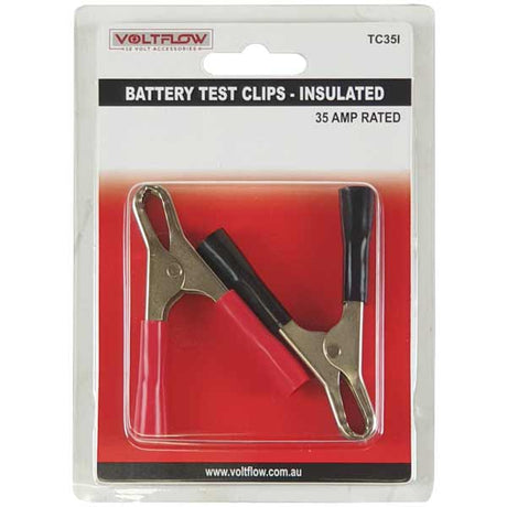 Testing/Charging Clips 35 AMP Insulated - VoltFlow