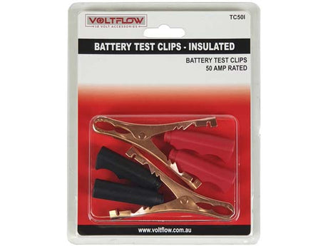 Testing/Crocodile Clips 50 AMP Insulated - VoltFlow